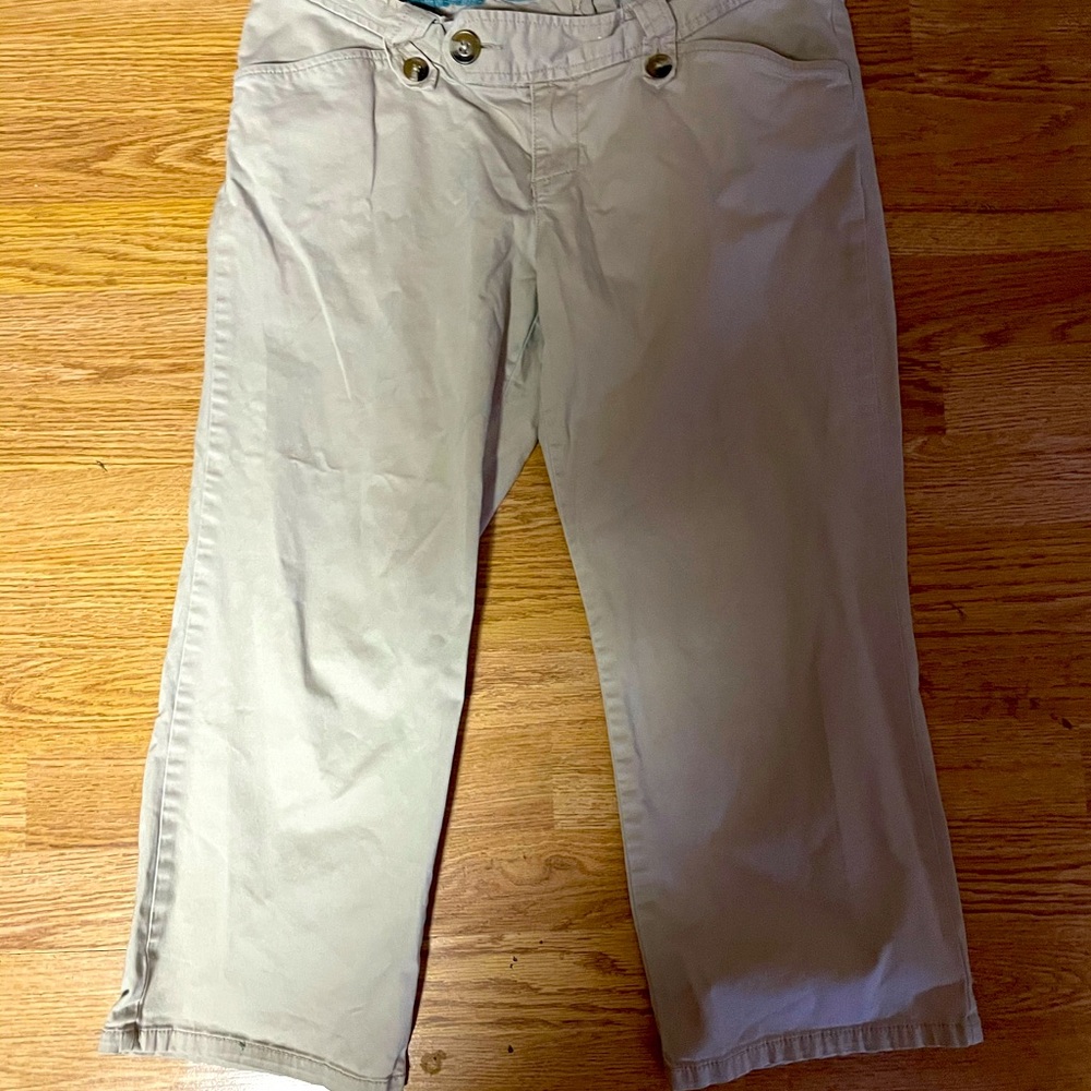 Maternity Khaki Capri Pants